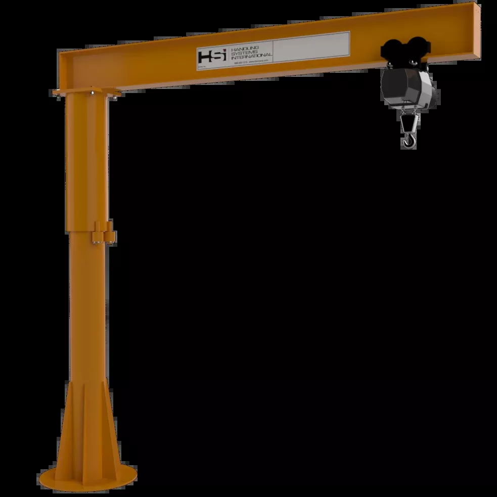 1/2 ton Foundationless Jib Crane, 12′-0″ Span, 12′-0″ Height Under Beam