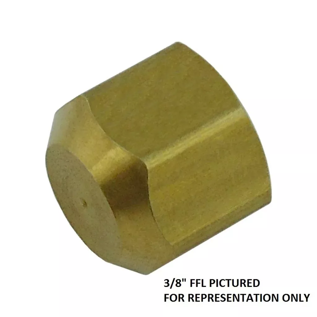 1/4″ Female Flare (FFL) Brass Hex Cap – Heavy Duty