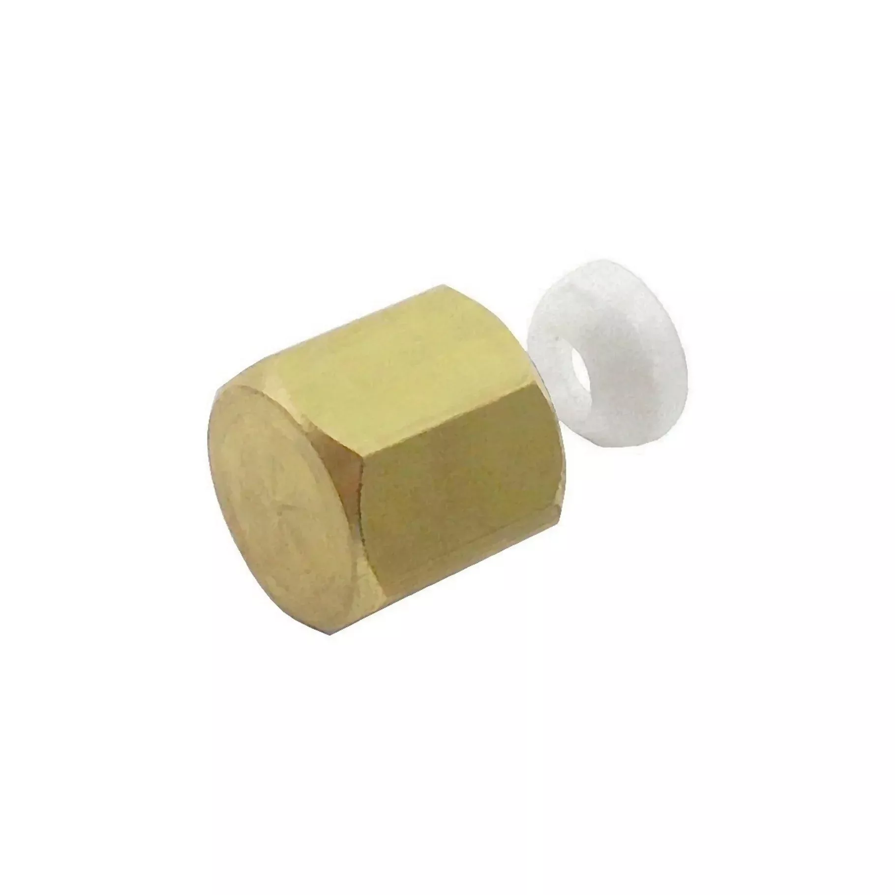 1/4″ Female Flare (FFL) Brass Hex Cap – Includes Gasket