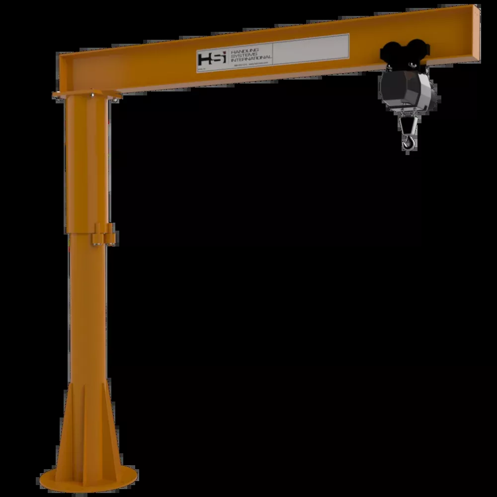 1/8 ton Foundationless Jib Crane, 8′-0″ Span, 16′-0″ Height Under Beam