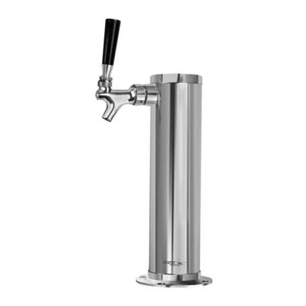 1 Faucet 3″ Diameter Air Cool Polished Stainless Steel Tap Tower Column w/ Chrome Faucet