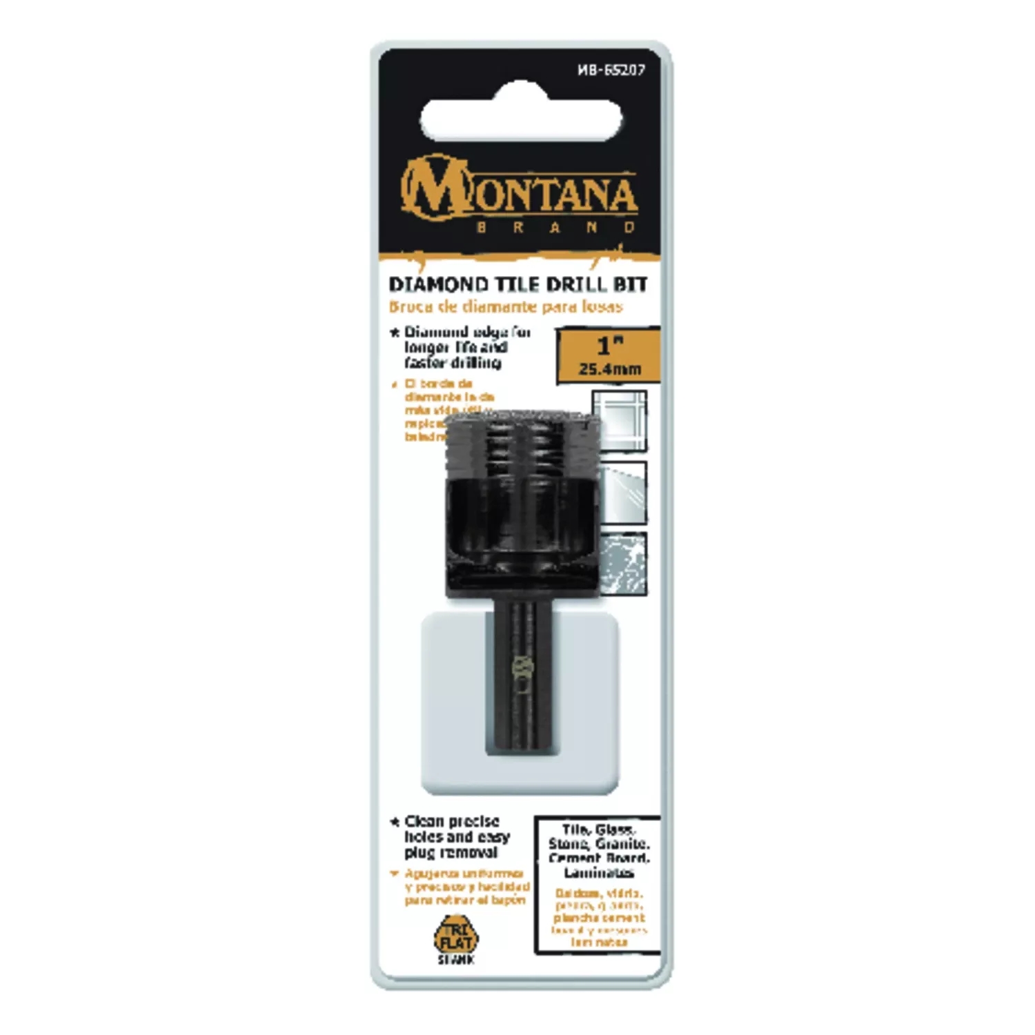 1 In. Alloy Steel Drill Bit With 3-flat Shank