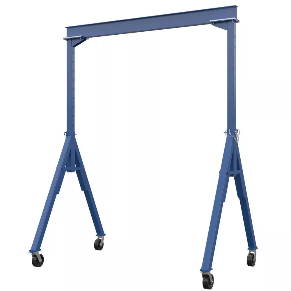 1 Ton Gantry Crane, 10′-0″ Span, 12′-0″ Height Under Beam, Adjustable Height