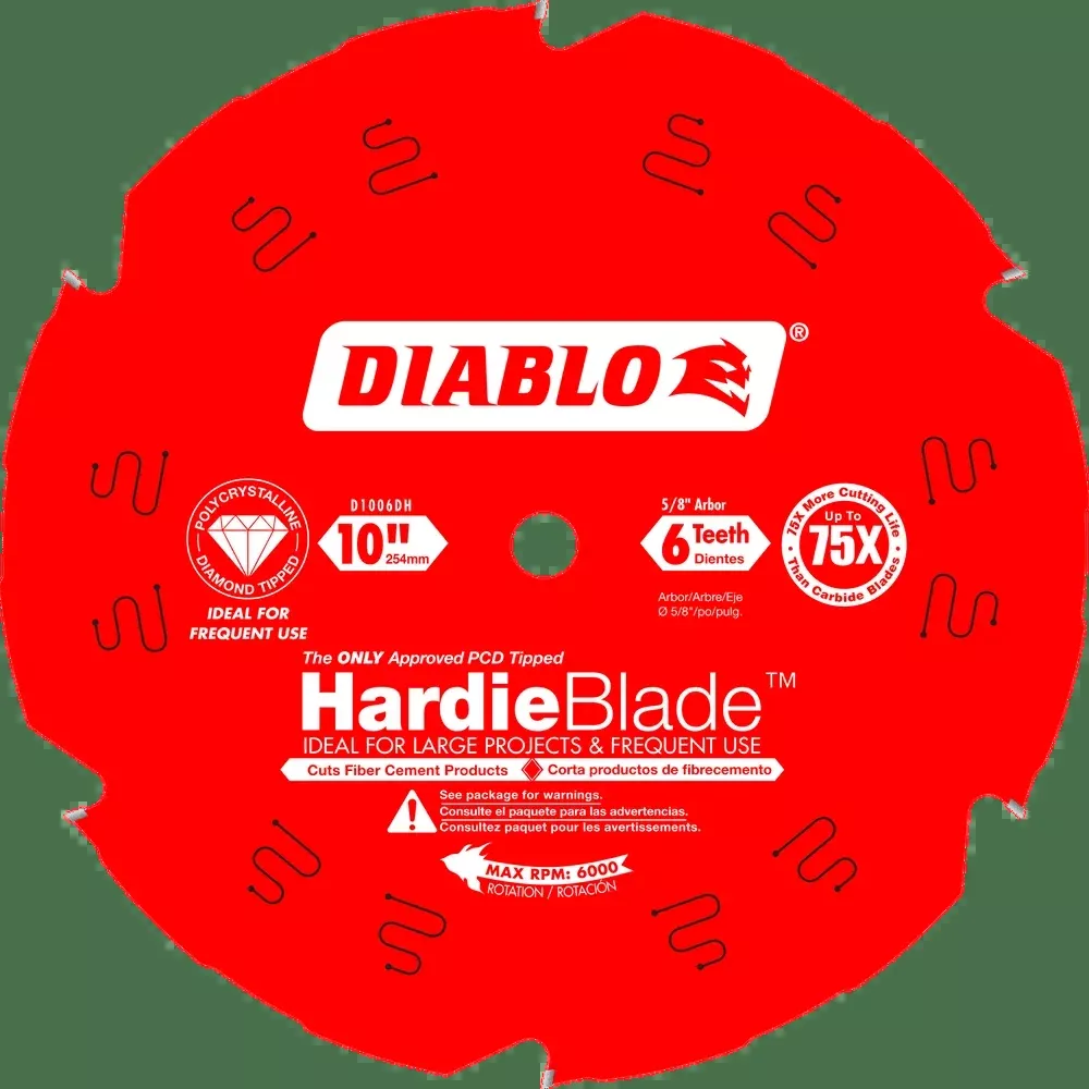 10 in. x 6 Tooth Fiber Cement – 3 per Order