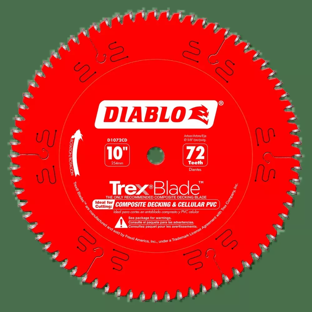 10 in. x 72 Tooth Composite Material/Plastics – 4 per Order