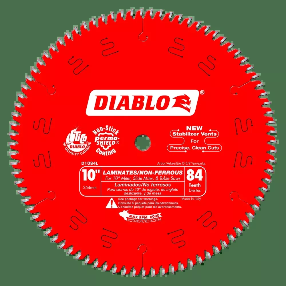 10 in. x 84 Tooth Laminates & Non-Ferrous Metals Saw Blade - 4 per Order