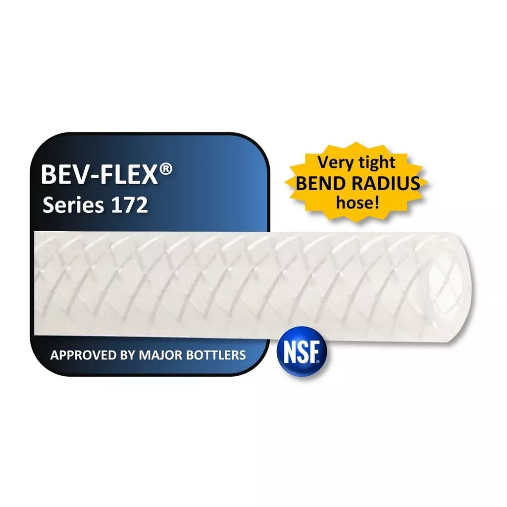 100′ – Bev-Flex Poly Tubing #172 – 1/4″ ID x 27/64″ OD