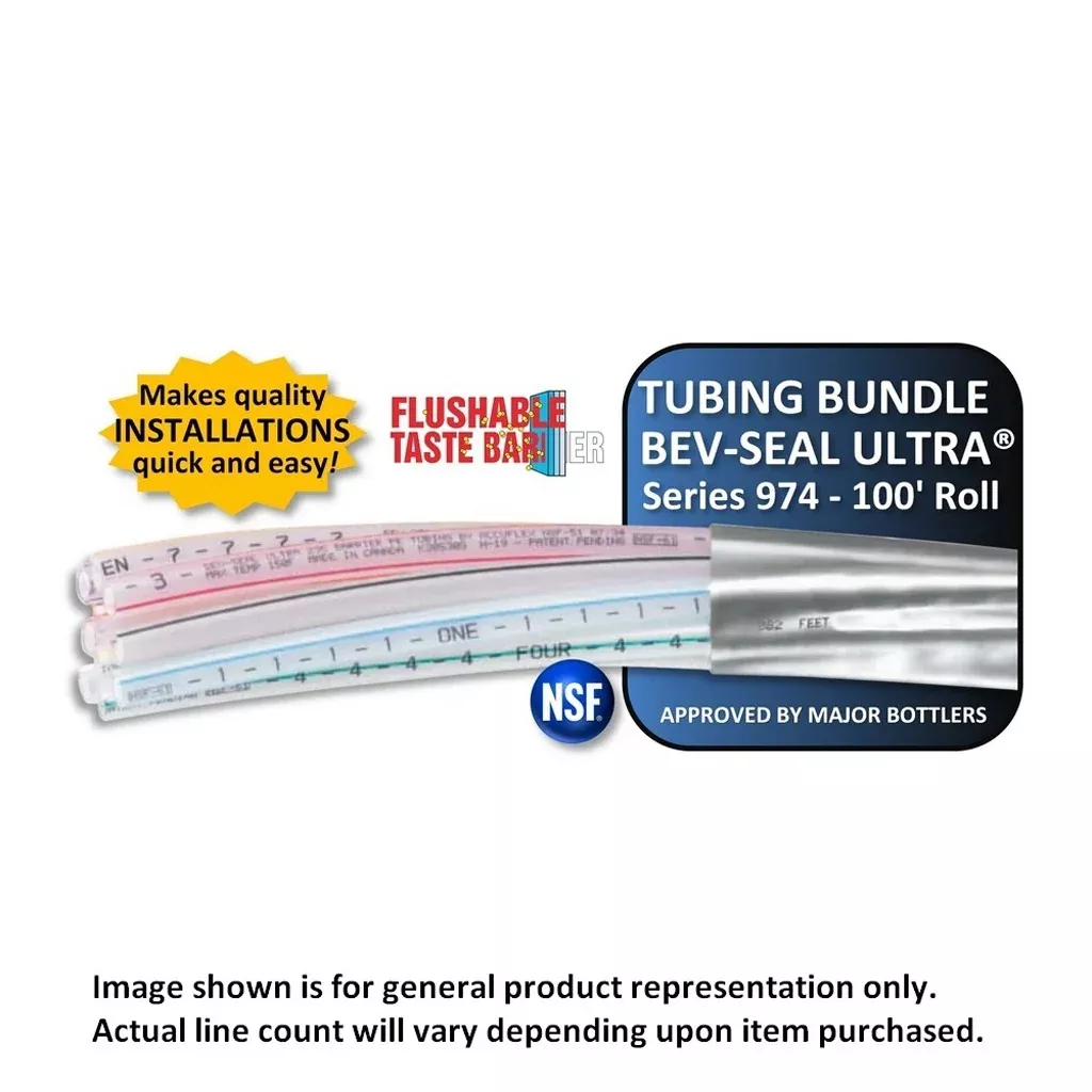 100′ – Bev-Seal Ultra Bundle – 14-Line, 10 Ea 1/4″ ID + 4 Ea 3/8″ ID