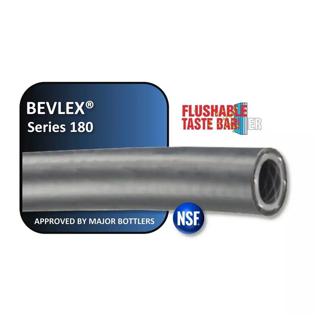 100′ – Bevlex Plus Tubing #180 – 1/2″ ID x 3/4″ OD, Solid Silver