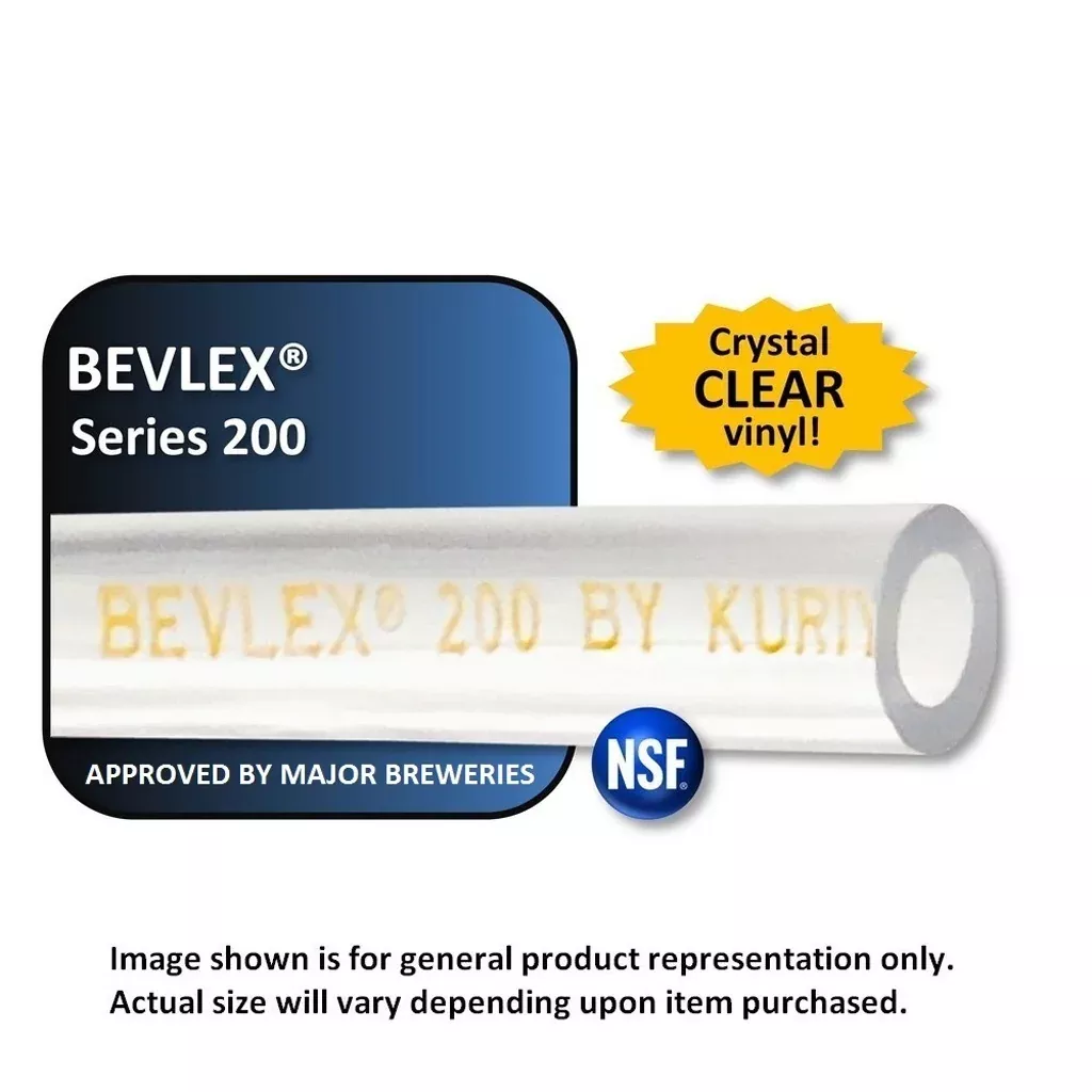 100′ – Bevlex PVC Tubing #200 – 3/16″ ID x 7/16″ OD, Clear