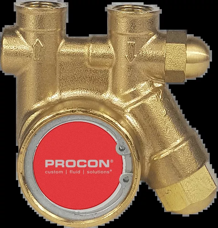 100 GPH Clamp-On Procon 101C100F11BC Series 1 Rotary Vane Pump – Brass with Plastic Coupling