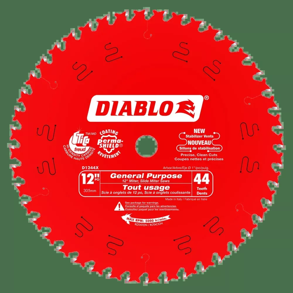 12 in. x 44 Tooth General Purpose Wood Saw Blade – 8 per Order