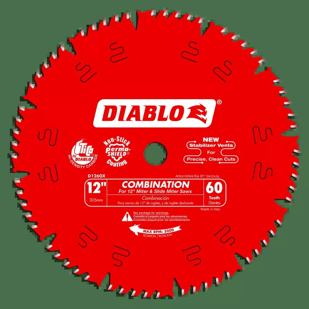 12 in. x 60 Tooth Combination Saw Blade – 5 per Order