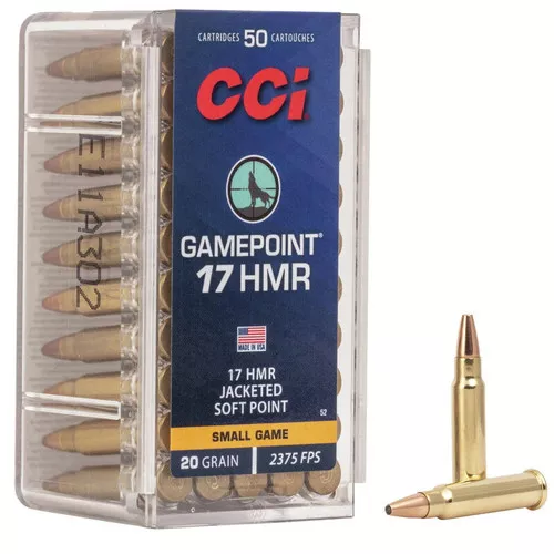 .17 HMR- 20 Grain- Gamepoint- 50 Rounds- C.C.I.
