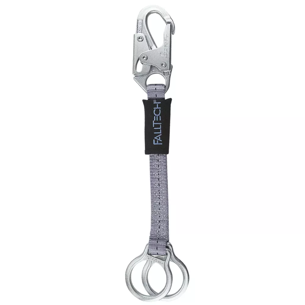 18″ Double D-Ring Dorsal Extender with Steel Snap Hook – 83662D – FallTech