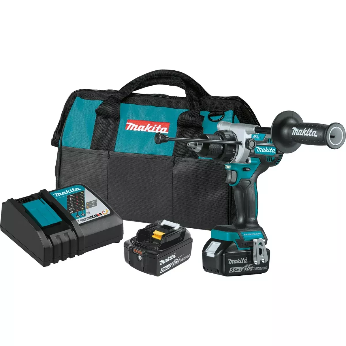 18V LXT Lithium‑Ion Brushless Cordless 1/2" Hammer Driver‑Drill (5.0Ah)