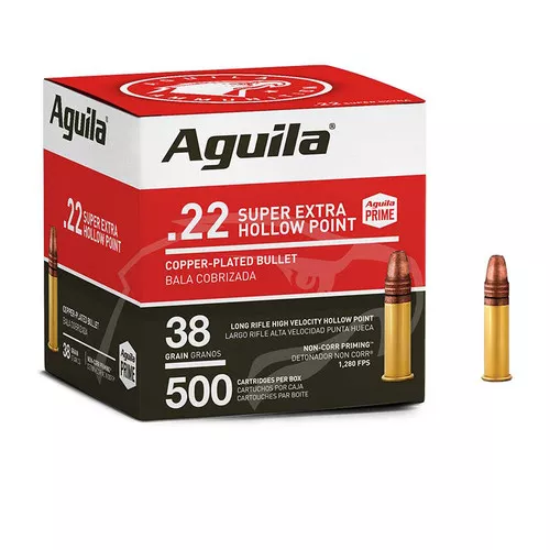 .22 Cal- LR- 38 Grain- HP- 500 Rounds- Aguila