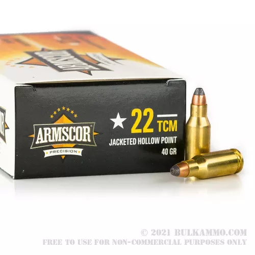 .22 Cal- TCM- 40 Grain- HP- 100 Rounds- Armscor