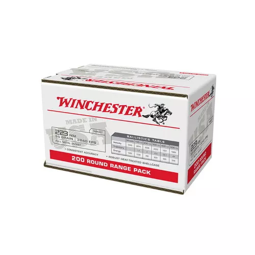.223- 55 Grain- FMJ- 200 Rounds- Winchester