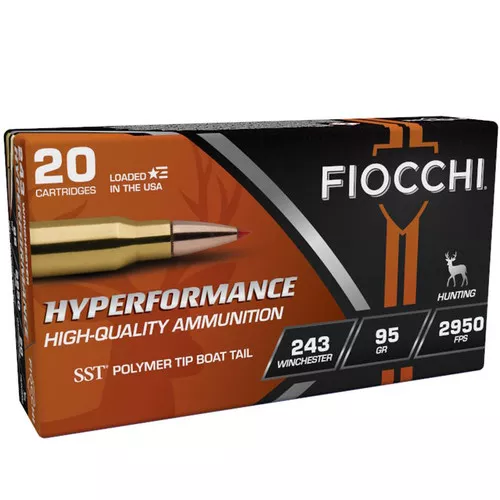 .243 WIN-95 Grain- Polymer Tipped Boat Tail Tip- 20 Rounds- Fiocchi