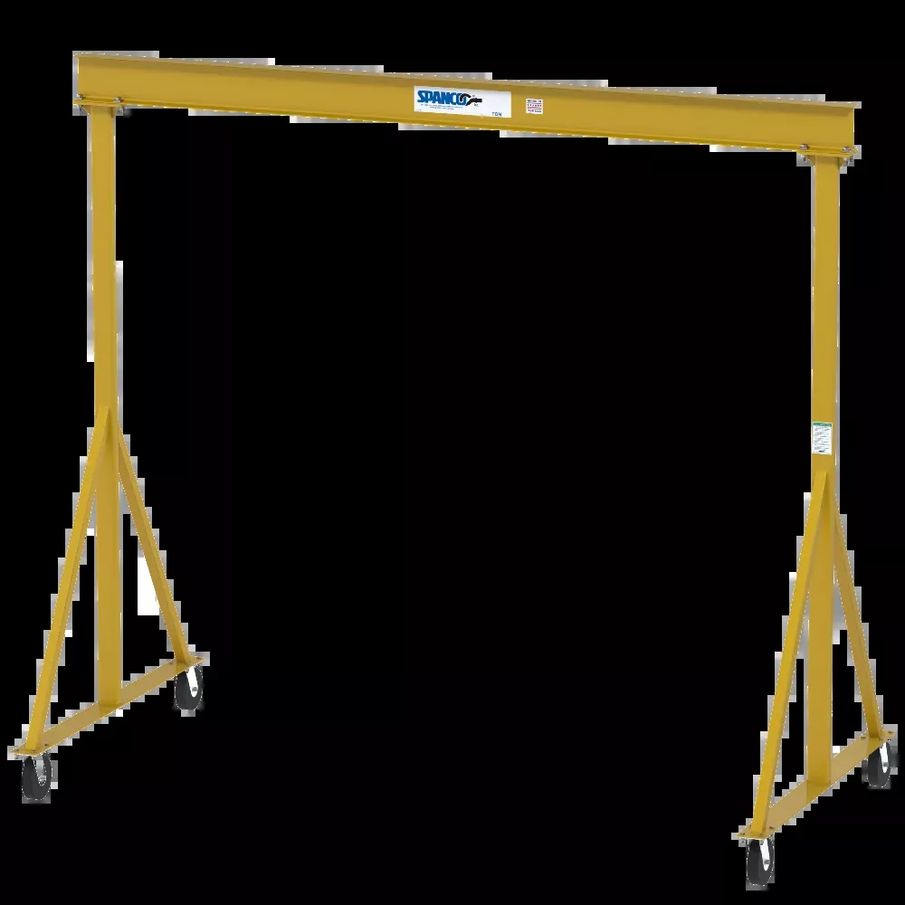 3 Ton Gantry Crane, 12′-0″ Span, 10′-0″ Height Under Beam, Fixed Height