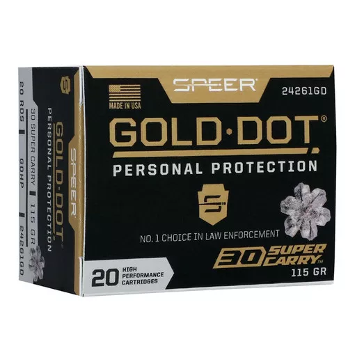 .30 Super Carry- 115 Grain- Hollow Point- 20 Rounds- Speer
