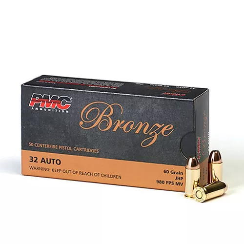 .32 Cal- Auto- 60 Grain- Bronze- JHP- 50 Rounds- PMC