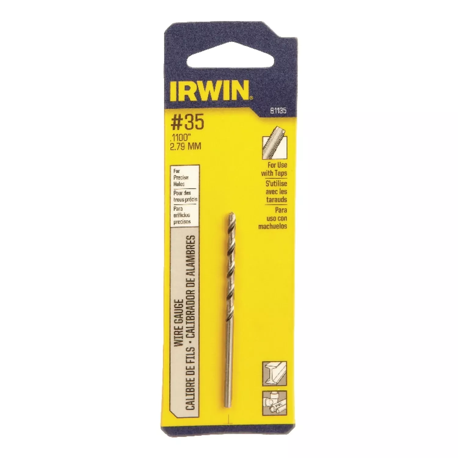 #35 X 2-5/8 In. High Speed Steel Wire Gauge Drill Bit – Individual