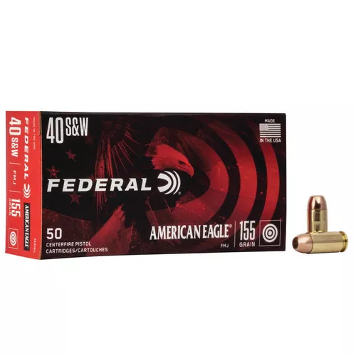 .40 S&W- 155 Grain- FMJ- 50 Rounds- Federal