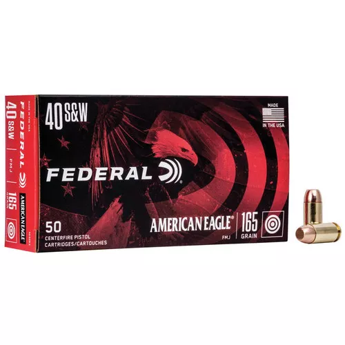 .40 S&W- 165 Grain- FMJ- 50 Rounds- Federal