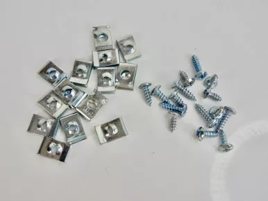 4mm BODY SCREW SET WITH U CLIPS FOR SCOOTER ATV KART UTV *30 PIECE*