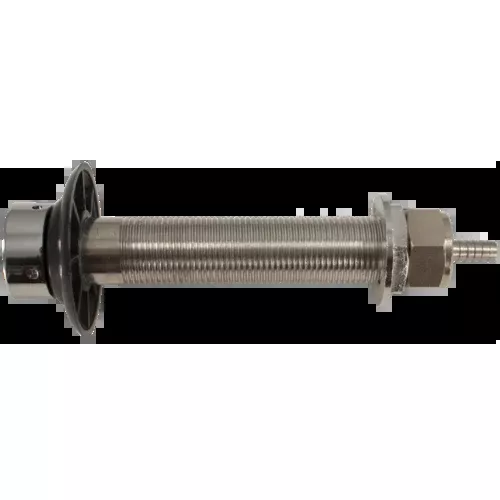 5" Long, 3/16" Barb Beer Faucet Shank Assembly - Includes Back Nut & Plastic Collar