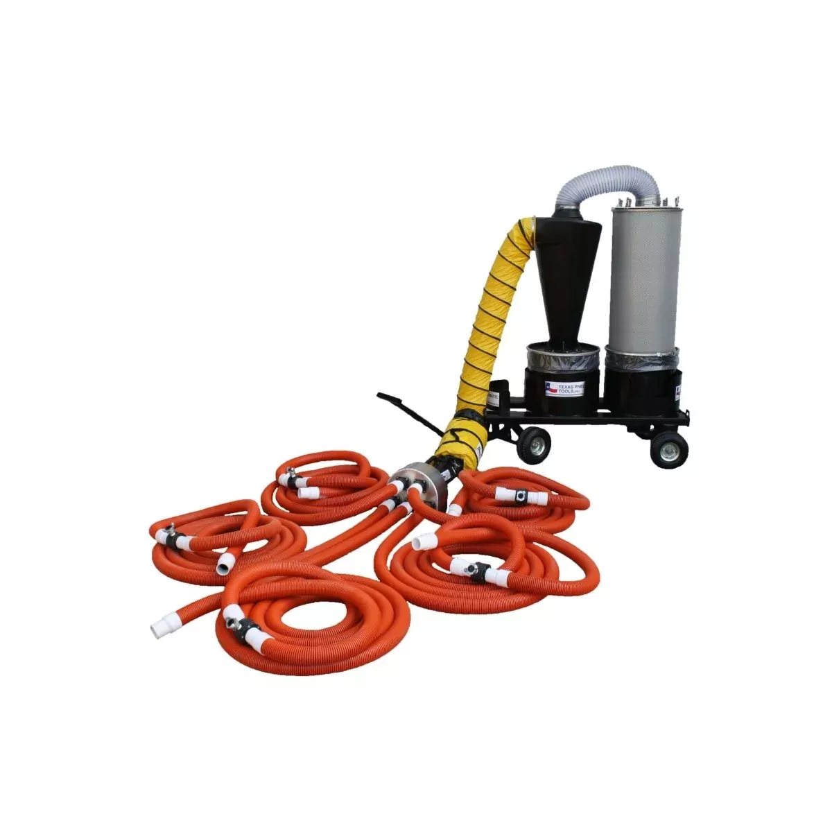 5 Way, Multi-User, Portable Dust Collection System