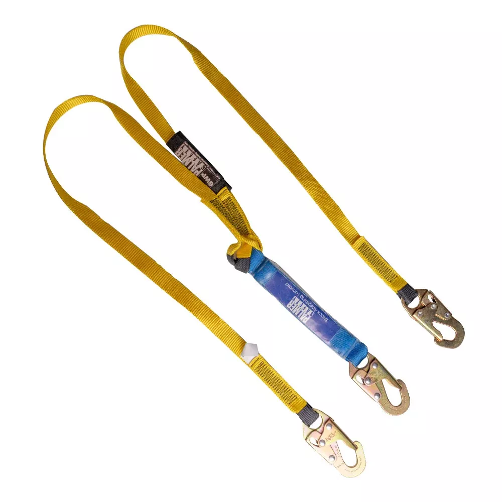 6ft Double Leg Shock Absorbing Lanyard w/ Snaphooks – Palmer Safety