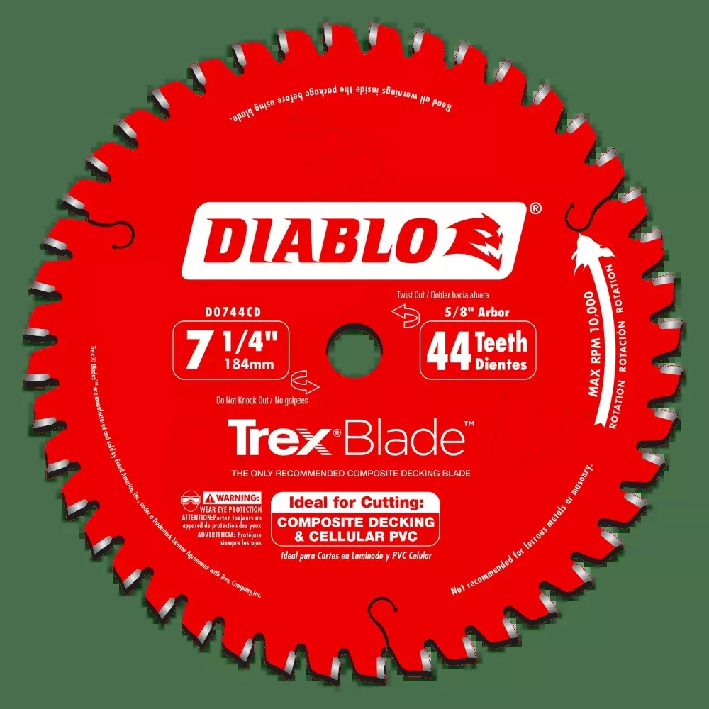 7-1/4 in. x 44 Tooth Composite Material/Plastics - 10 per Order