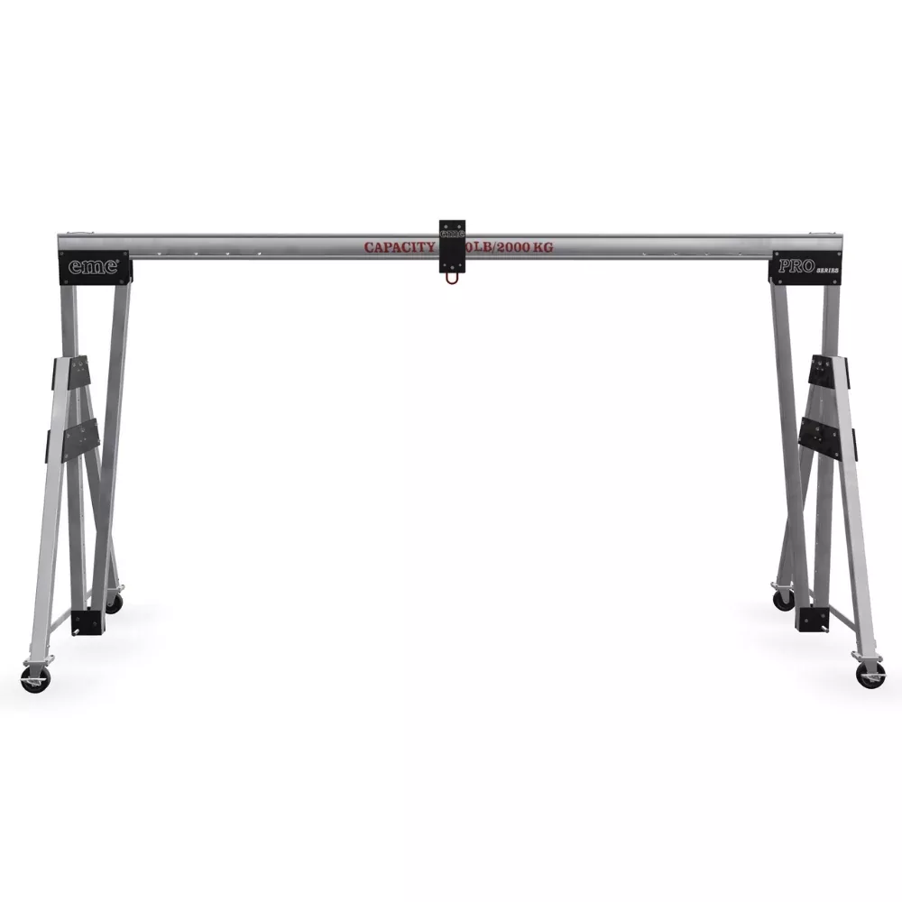 Aluminum Gantry Crane – 10′-0″ Beam Length – Adjustable Height – 4,400 lbs Capacity – Easily Moved Equipment