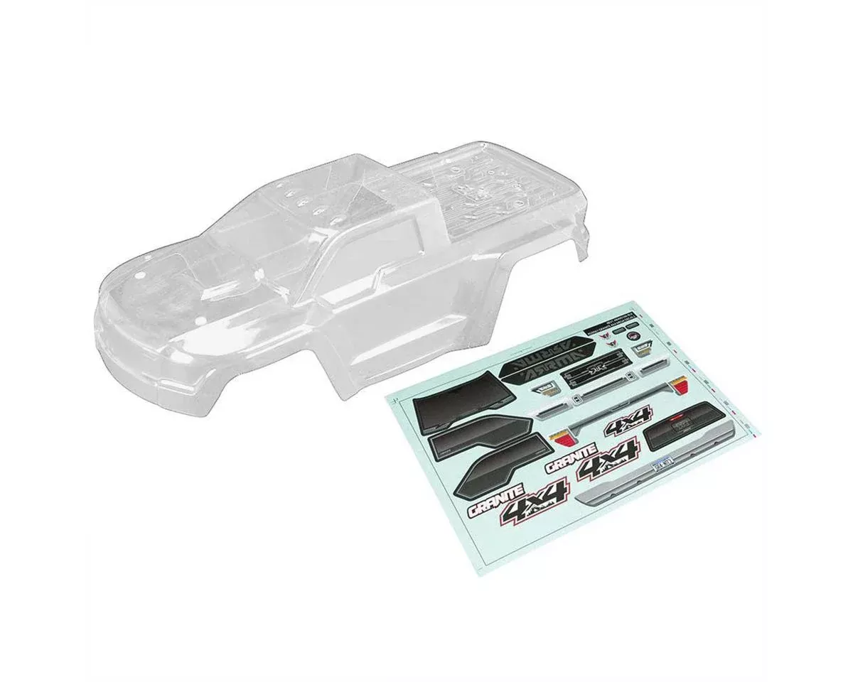AR402261 Body Clear with Decals GRANITE 4×4 (ARAC3337)