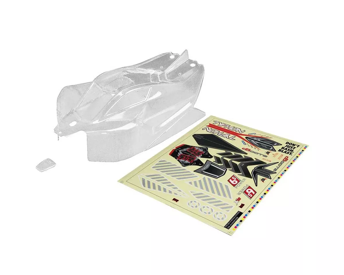 AR406106 Body Clear with Decals Typhon 6S BLX (ARAC3321)