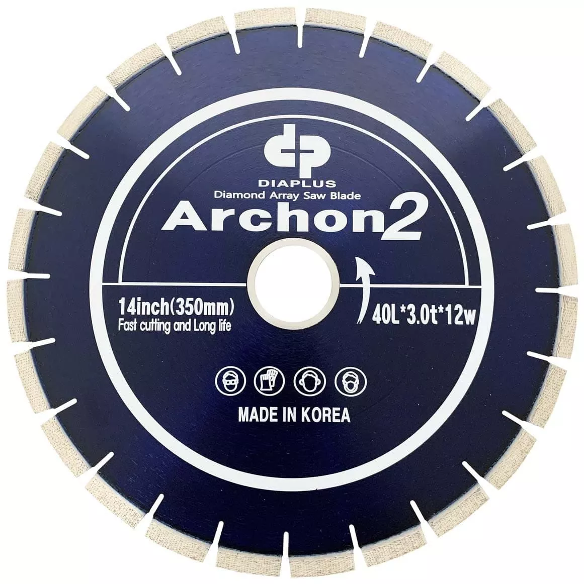 Archon 2 Blade for cutting Quartzite, Quartz, and Graniteon Blue Ripper Sr. Rail Saw