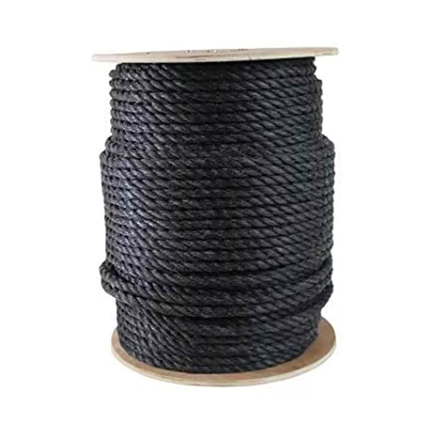 ATERET Black Twisted 3-Strand Polypropylene Rope
