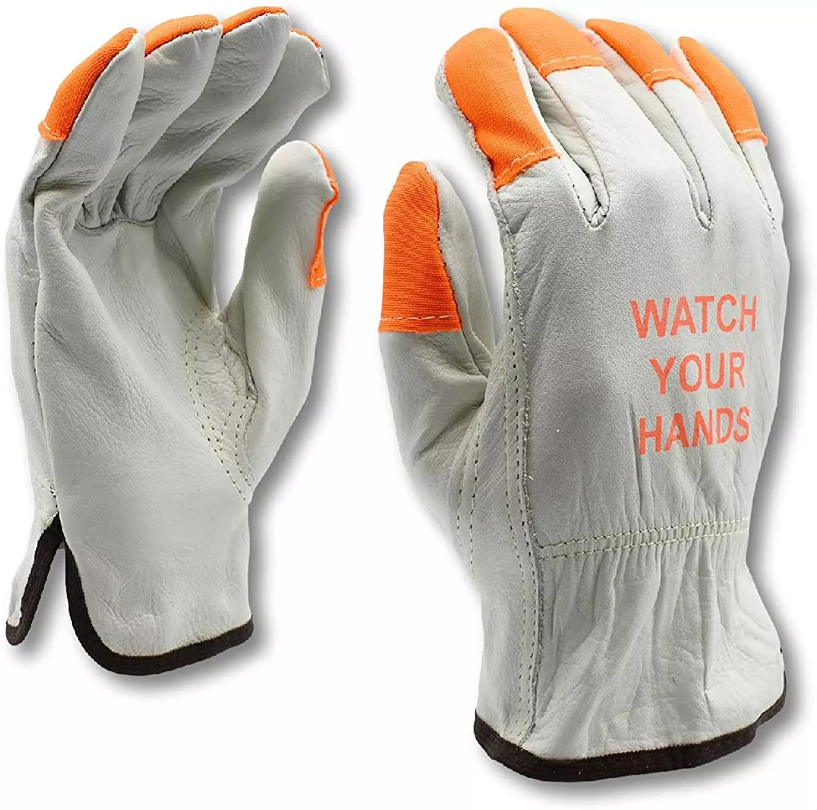 ATERET Hi Vis Heavy Duty Durable Cowhigh Leather Work Gloves