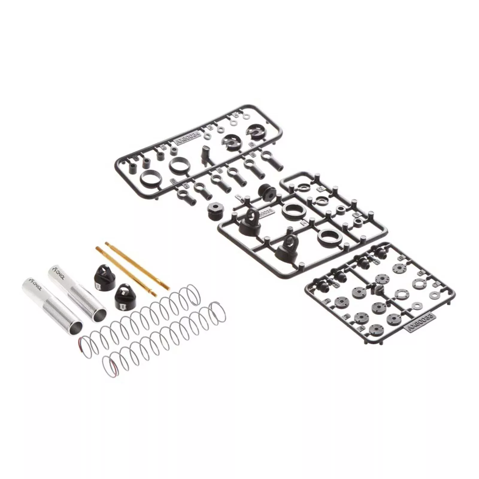 AX31136 Icon 87-125mm Aluminum Shock Wraith Yeti (2) (AXIC1136)