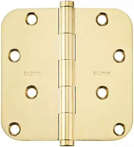 Baldwin 1140003I Radius Mortise Hinge, Lifetime Brass