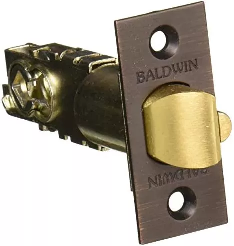 Baldwin 5210 Universal Backset Deadlocking Latchbolt for Keyed Entry Baldwin Loc, Venetian Bronze