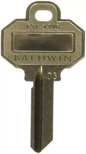 Baldwin C House Key Blank