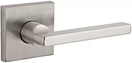 Baldwin FDSQUCSR150 Reserve Full Dummy Lockset x Square with Contemporary Square Rose in Satin Nickel Finish