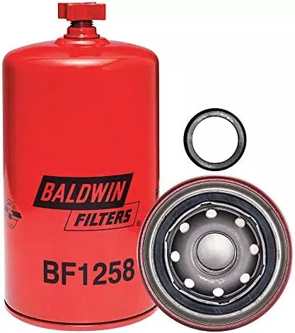 Baldwin Filters Fuel Filter, Spin-On Filter Design – BF1258 (Pack of 2)