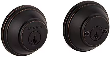 Baldwin Prestige 385 Round Double Cylinder Deadbolt Featuring SmartKey in Venetian Bronze