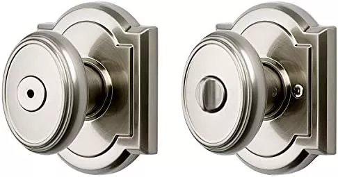 Baldwin Prestige Carnaby Bed/Bath Knob in Satin Nickel