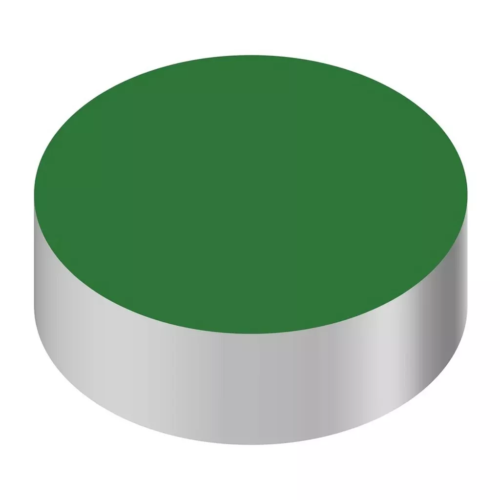 Bargun Button Cap Round, Blank, Green Cap - 650-0173